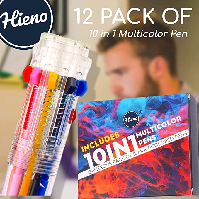  ALAHUGYEF Multicolor Pen in One, 12 Pcs Multicolor